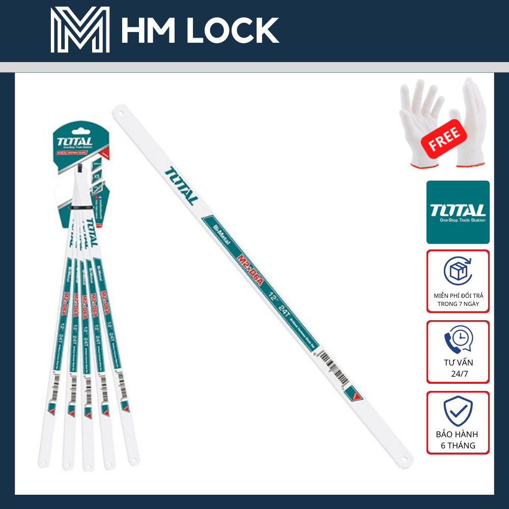300mm bộ 5 lưỡi cưa sắt hợp kim 24 răng total - hàng chính hãng - thtkt58245 - hm lock