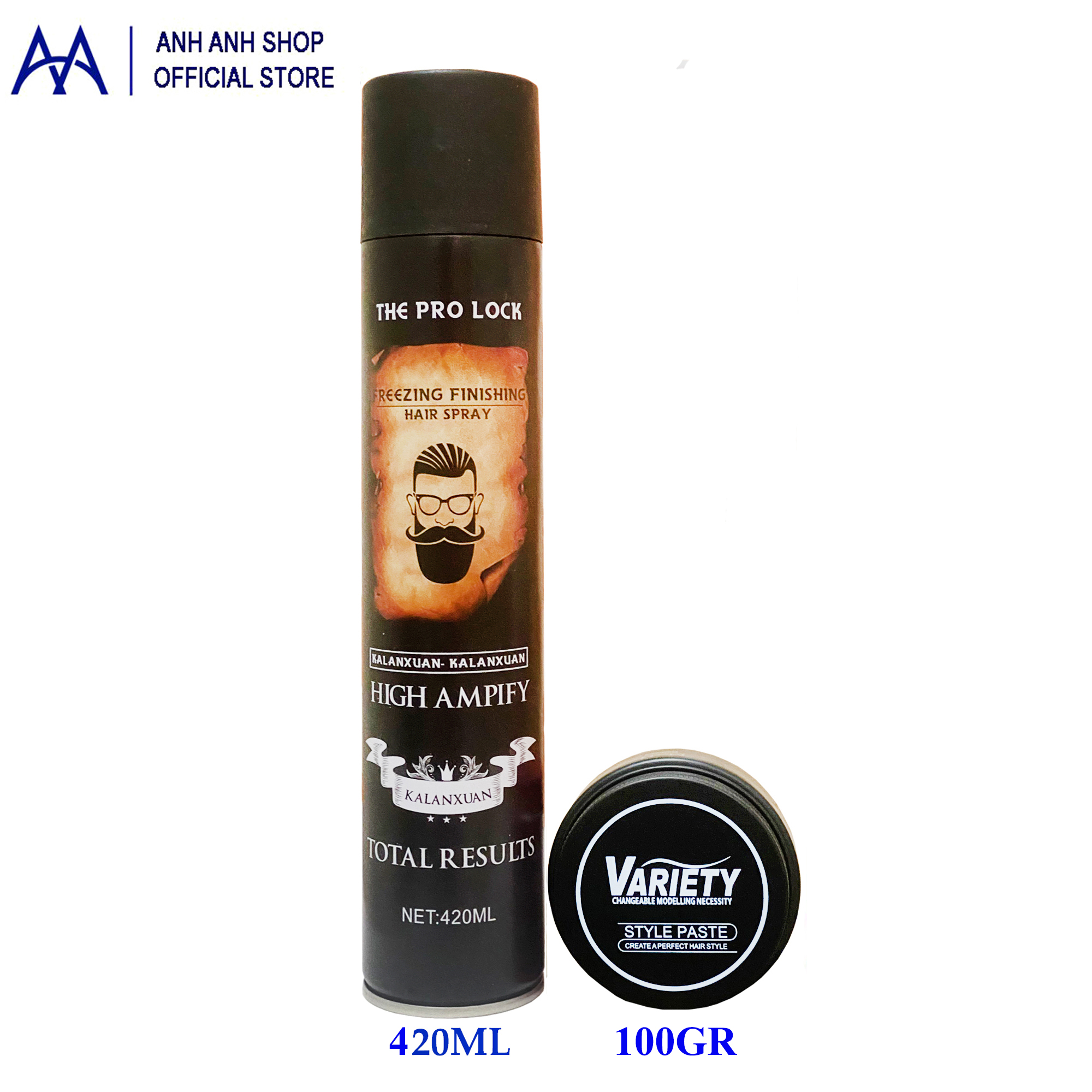Sáp vuốt tóc Variety Matte Lasting + Gôm Xịt tóc 400ml