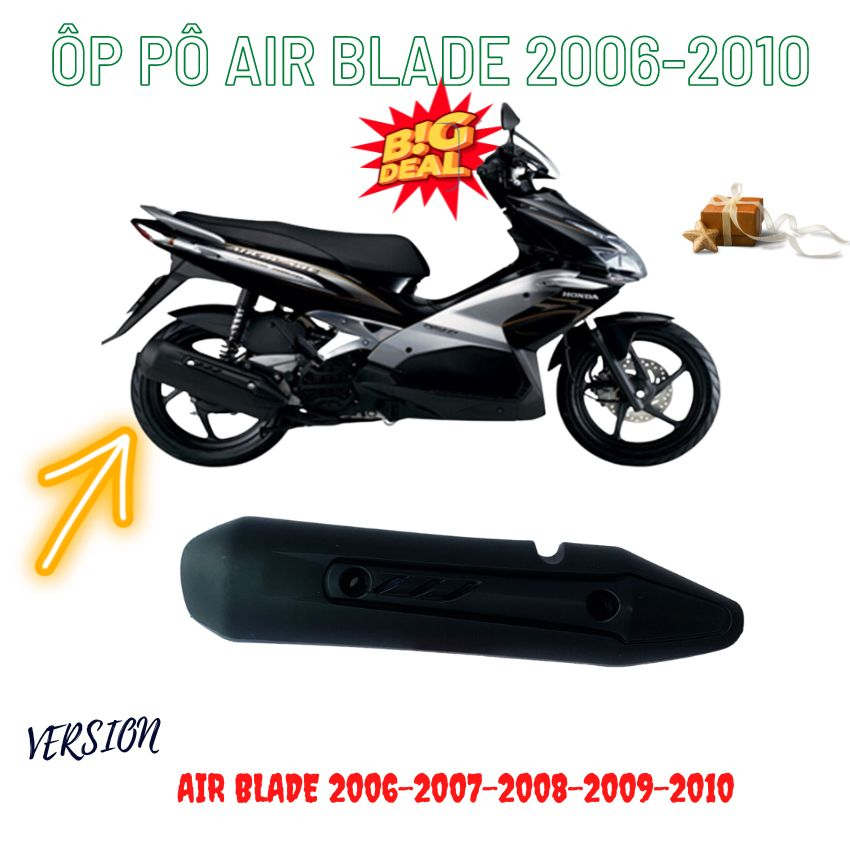 Ốp pô xe ab, che pô chống nóng xe airblade 2010, ab 2016, ab 2020, ab 2021
