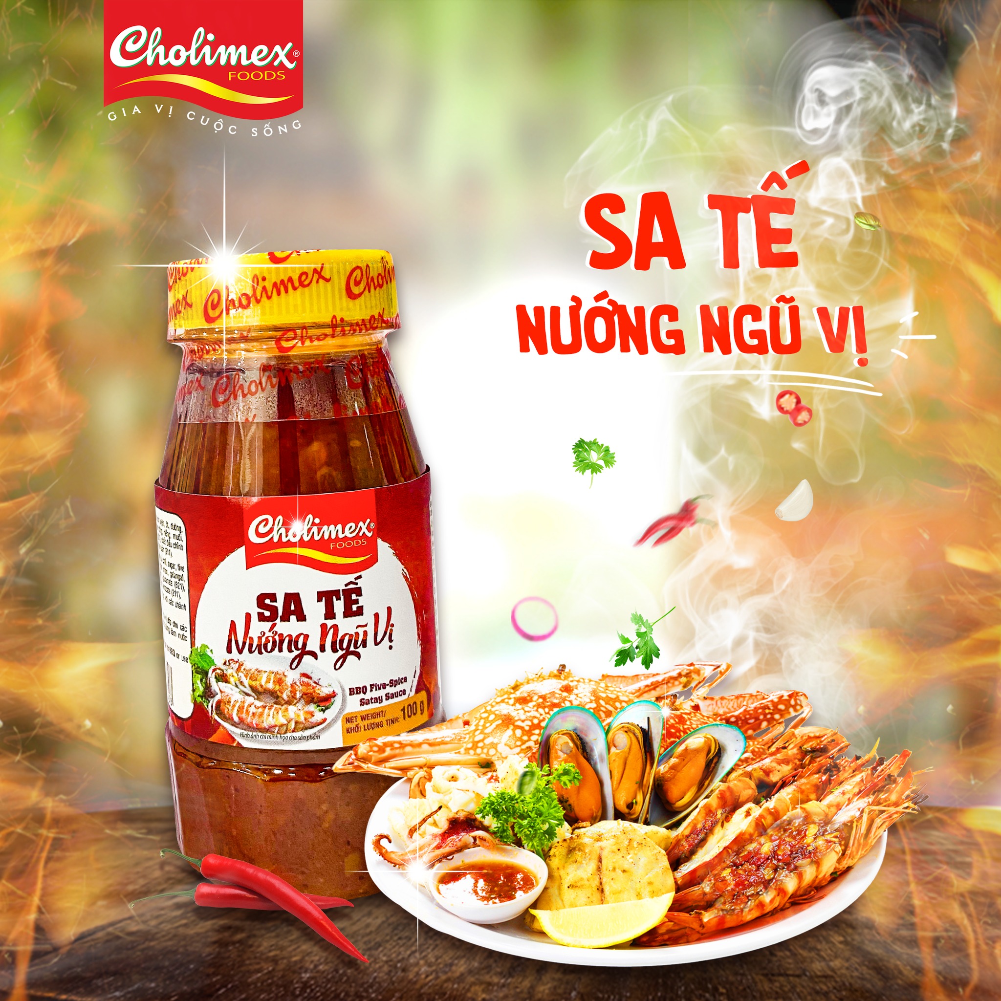 Sa tế nướng ngũ vị Cholimex