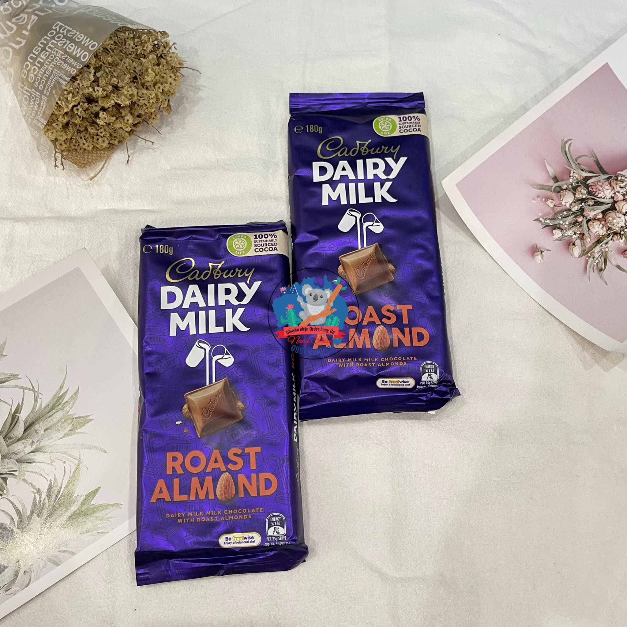 Socola Cadbury thanh 180gr nhập Úc