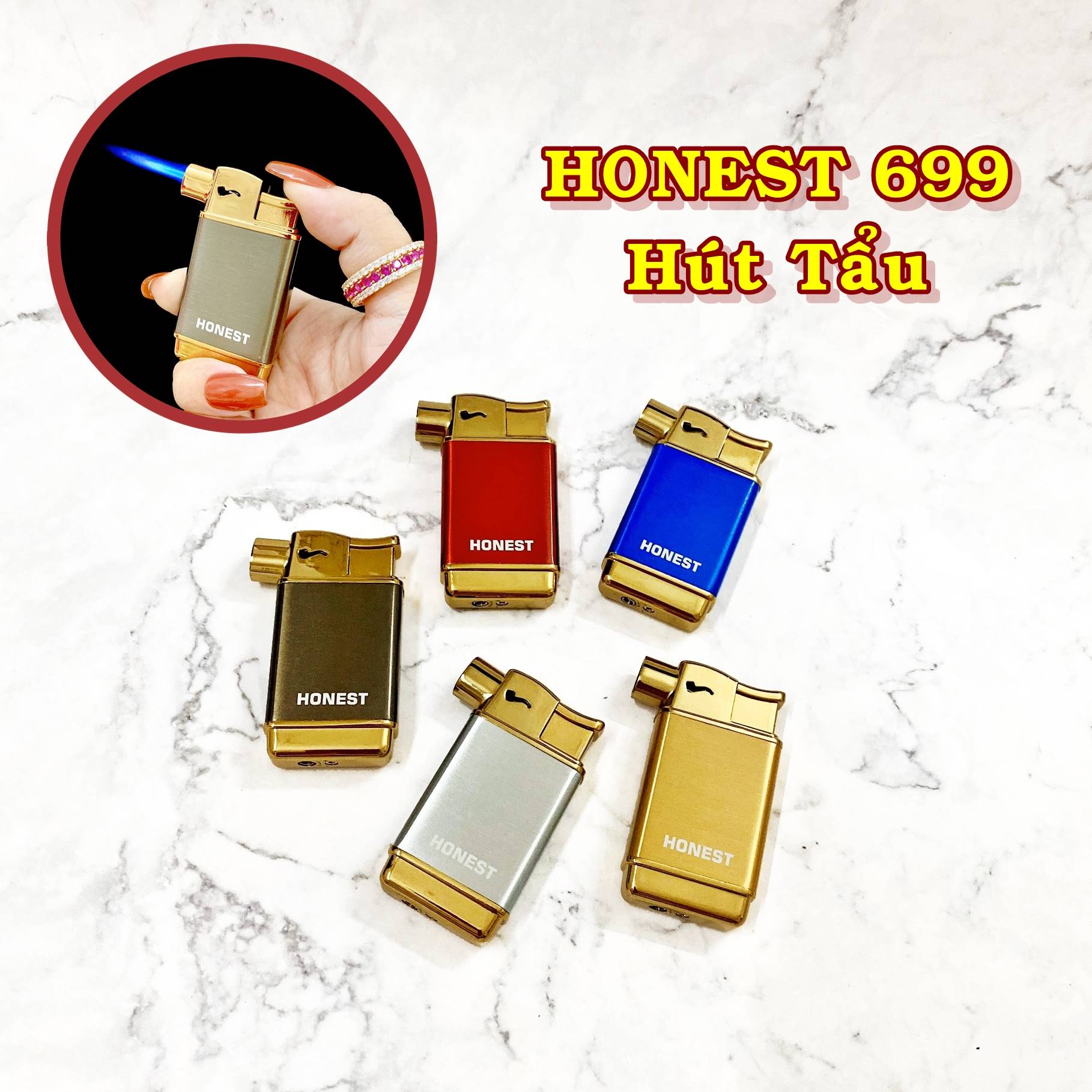 Bật lửa khè - honest 699 - hút tẩu -