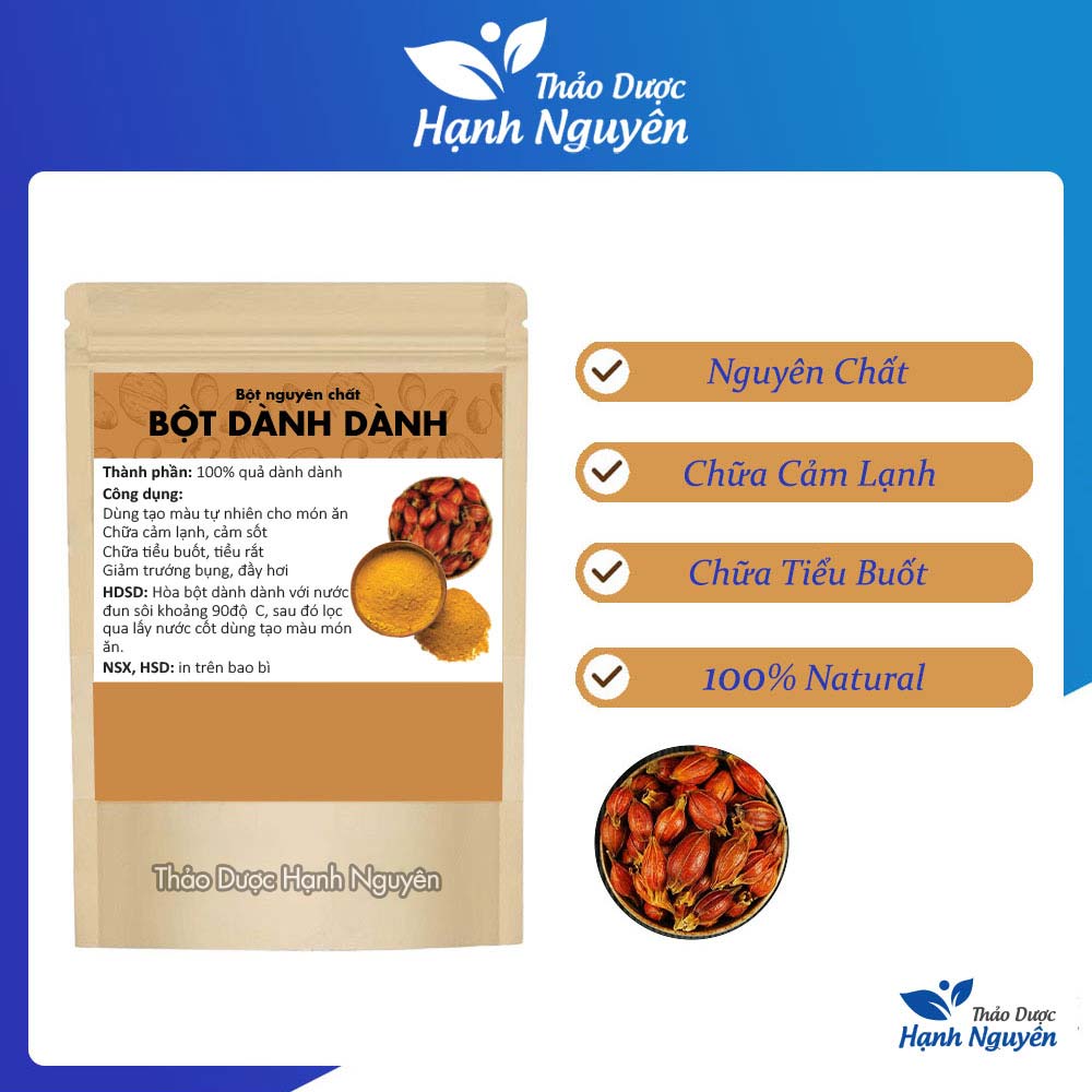 Bột dành dành nguyên chất 1kg - Thảo Dược Hạnh Nguyên