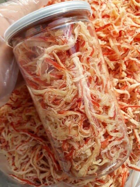 [HCM]Mực hấp nước dừa xé sợi hũ 300g