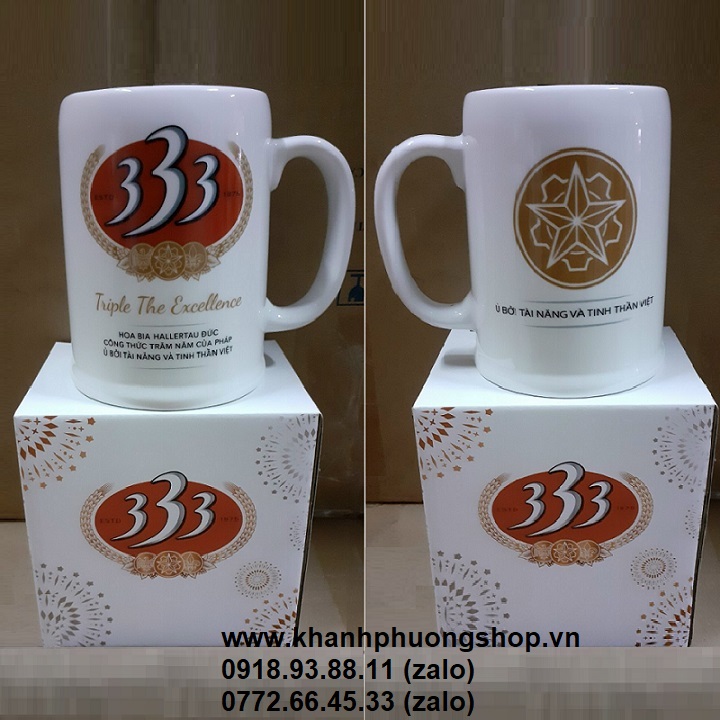 Combo 2 ly uống bia sứ Minh Long 0.49L - ly sứ