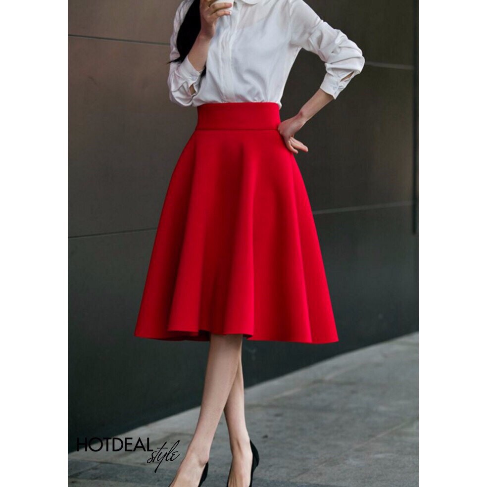 [HCM]Chân váy công sở - Chân váy nữ xòe lên dáng cực xinh [chân váy xòe]