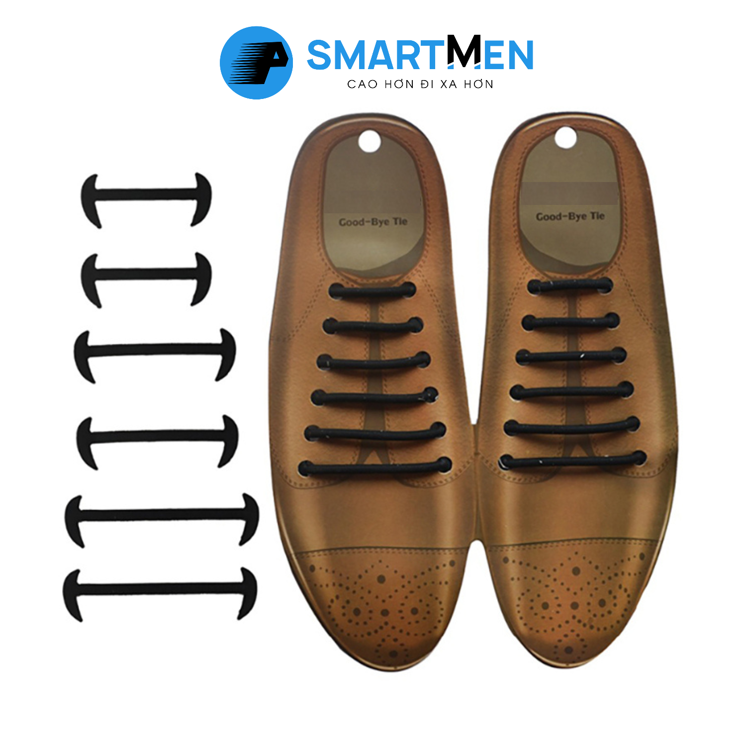 Set dây giày silicon co giãn cho giày da SMARTMEN