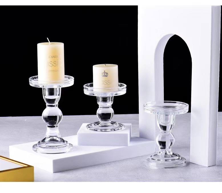 Ly Đựng Nến Thủy Tinh. Chân Nến Ly Cao 8.5cm Trang Trí Sang Trọng (Nhiều Kích Thước)