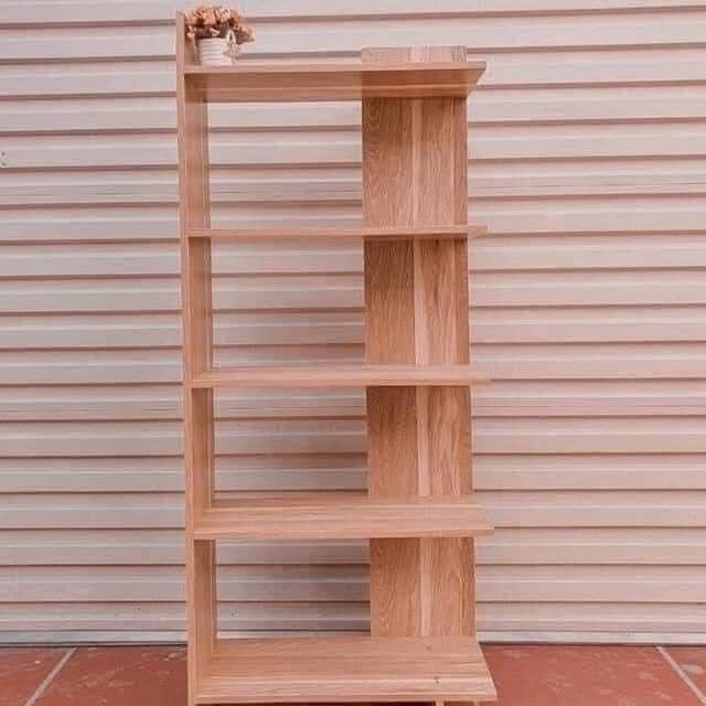 Kệ sách gỗ 5 tầng- kệ gỗ góc tường