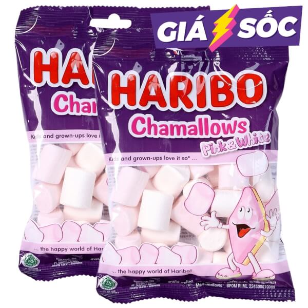 Kẹo Xốp Haribo Chamallows Pink & White (70g)
