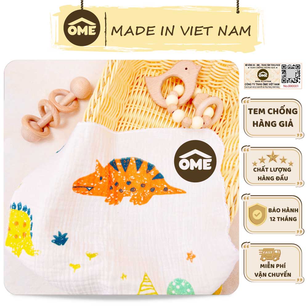 Khăn Sữa Sợi Tre OME (Set 5 chiếc)