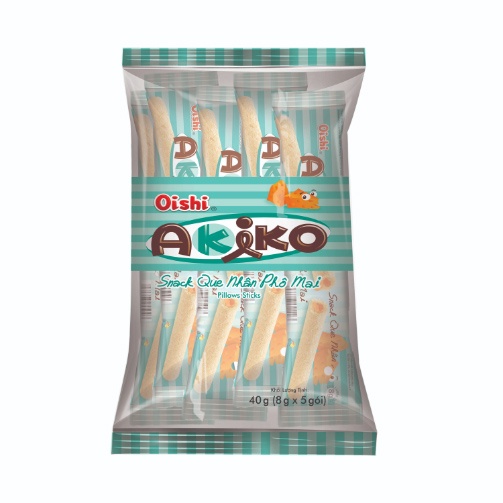 Bánh snack que có nhân Oishi Akiko các vị gói 160g 20 que