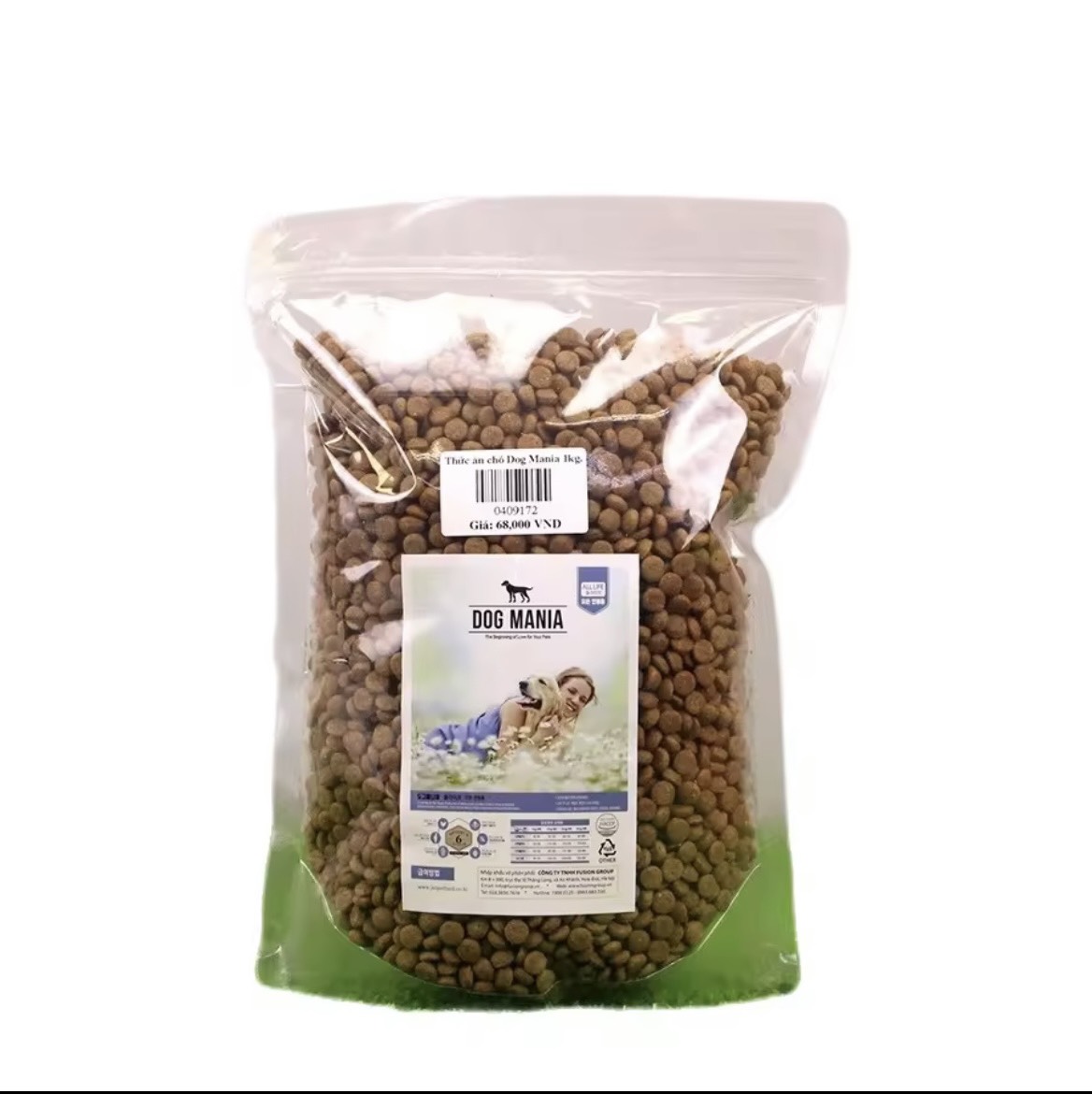 (Mua 1 TẶNG 2 HÀNG MẪU) Thức ăn hạt cho chó mọi lứa tuổi Dog Mania túi 1kg