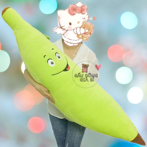 GỐI ÔM HÌNH TRÁI CHUỐI LOẠI LỚN NHẤT 120CM CAO CẤP VẢI NHUNG SIÊU MỊN