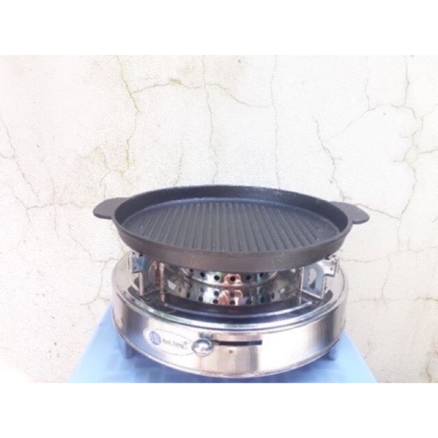 [COMBO] Bếp Cồn Inox Kèm Chảo Gang Nướng