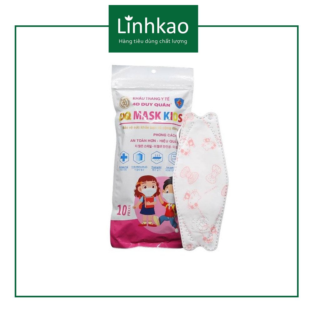 10 khẩu trang kf94 mask kids cho bé