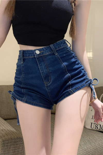 Quần short bò rút dây cá tính