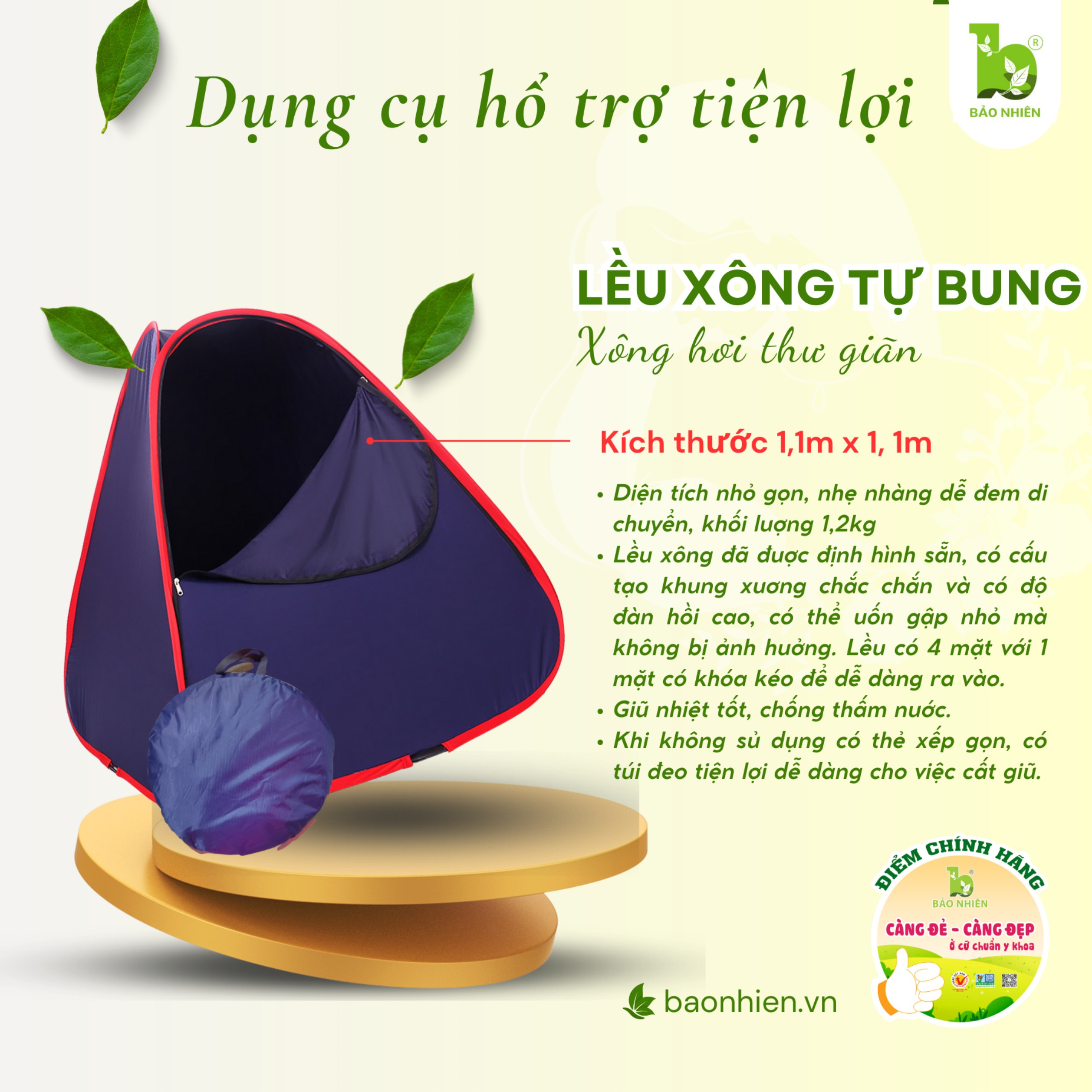 Lều Xông Hơi Tự Bung Cao Cấp
