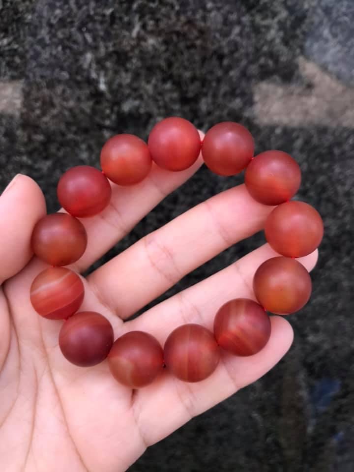 [HCM]VÒNG TAY ĐÁ MÃ NÃO ĐỎ MỜ 14LY-16LY
