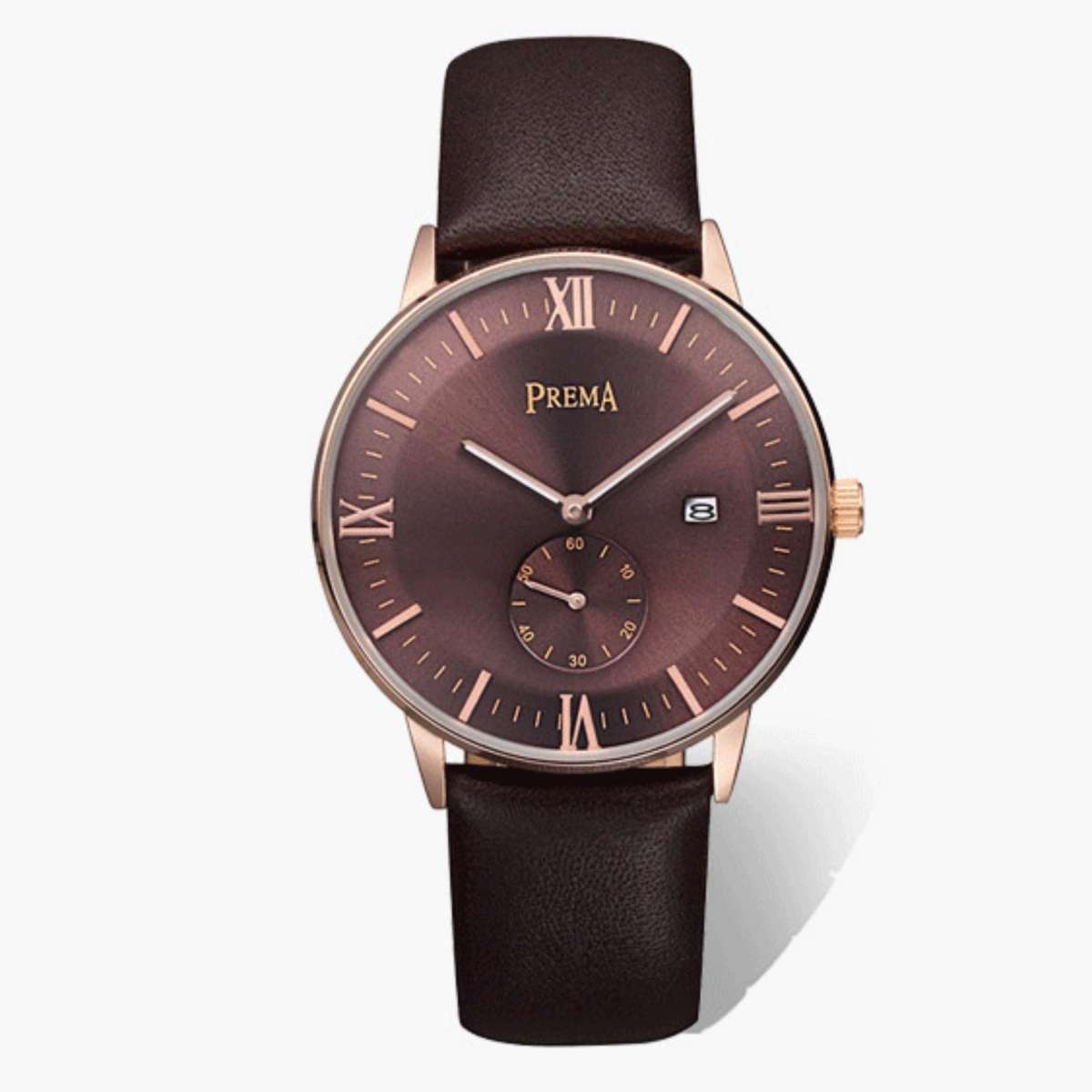Đồng hồ Prema cao cấp DM358 dây da