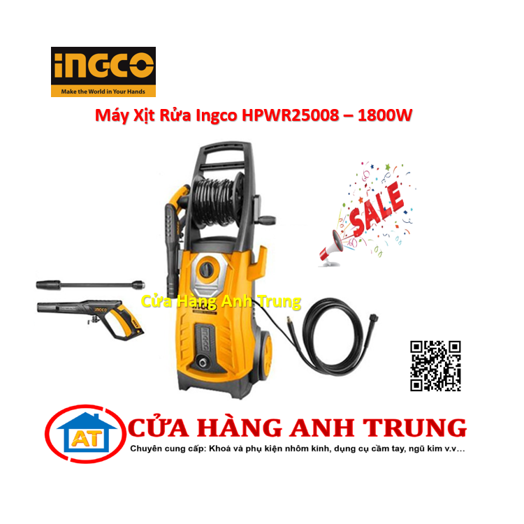 Máy Xịt Rửa Ingco HPWR25008 - 1800W