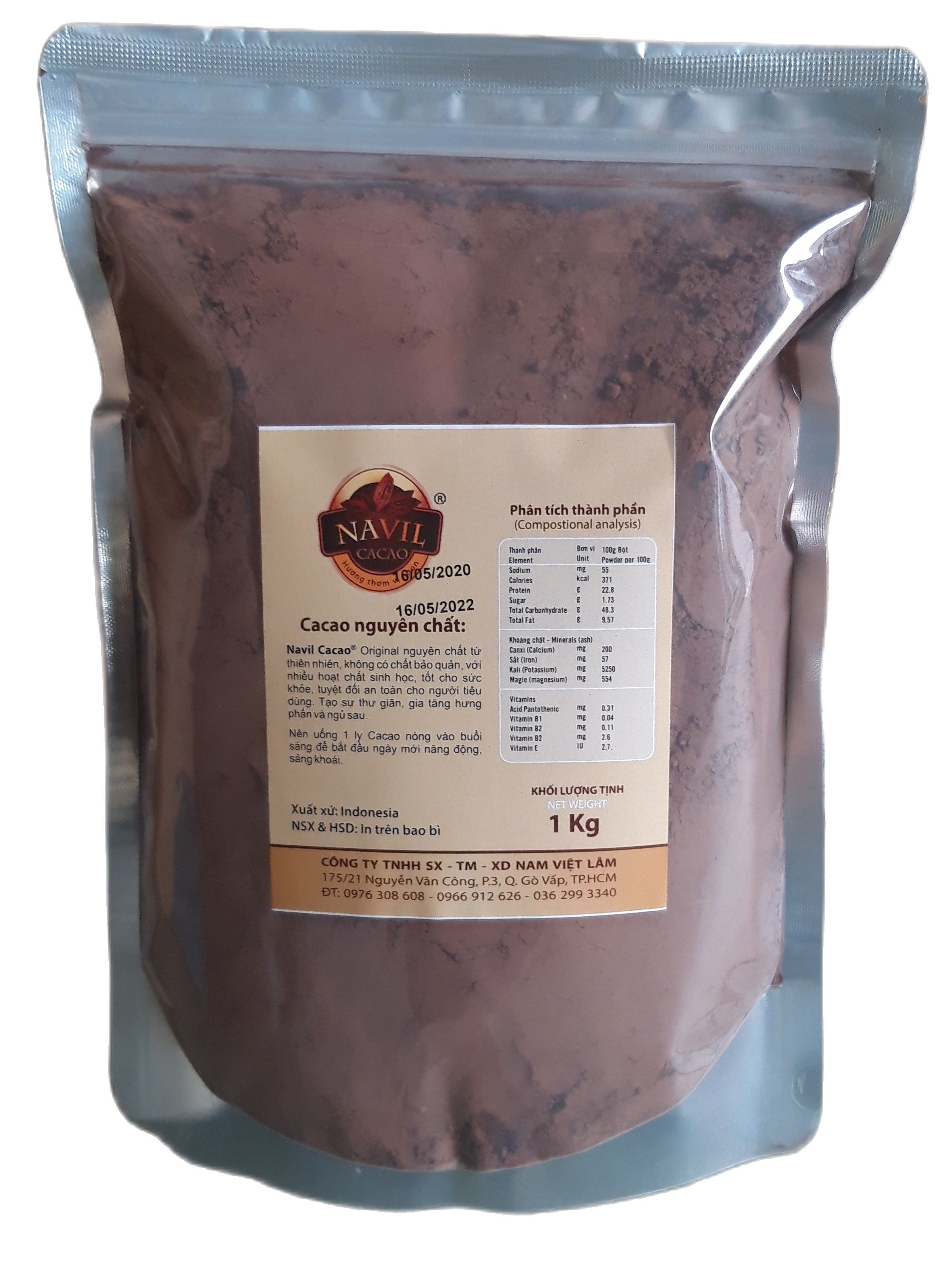 [FREESHIP][HCM] Bột Cacao 100% Nguyên Chất Túi 1KG