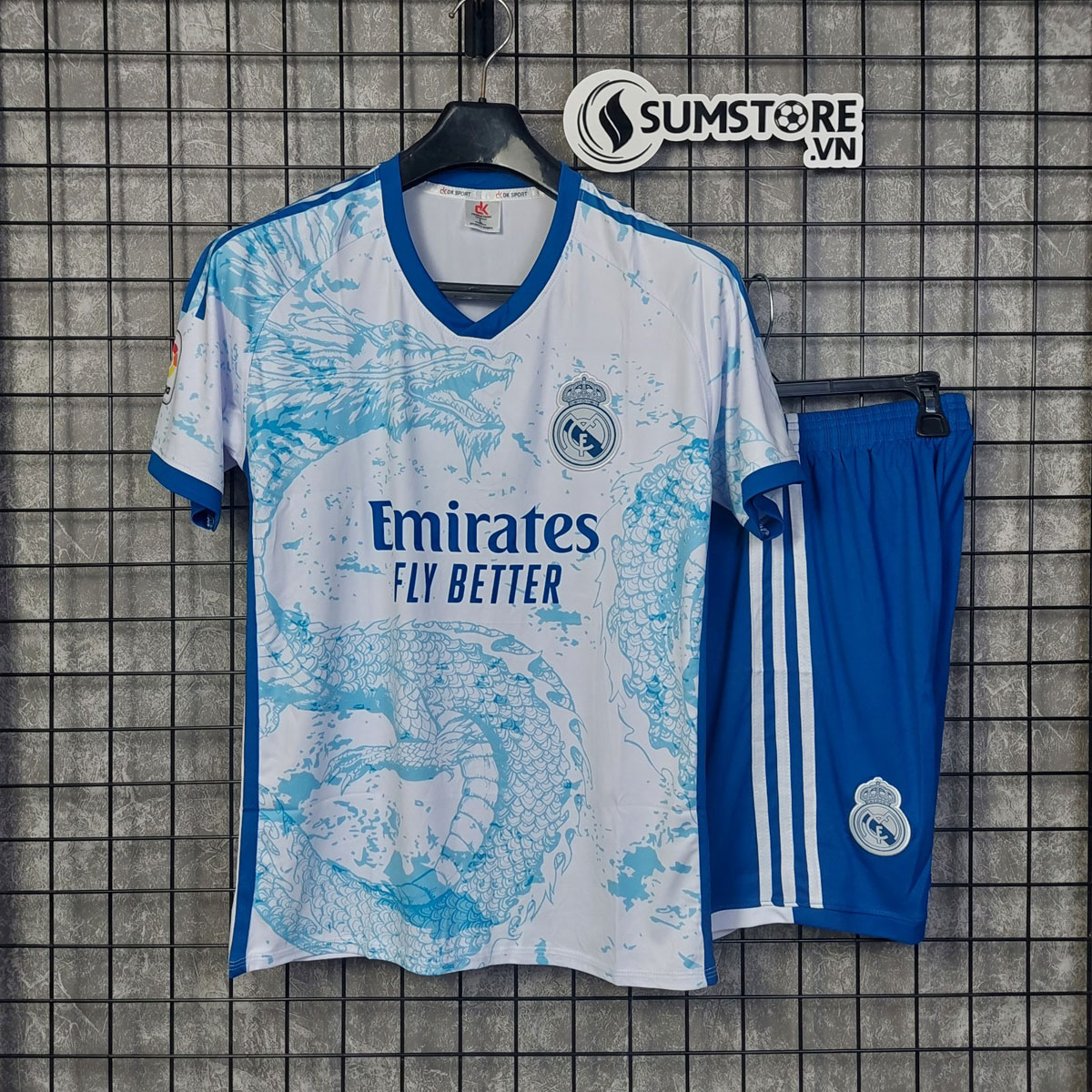 Đồ Thể Thao Bóng Đá Đẹp - CLB Re-al Ma.drid  Rồng Trắng Xanh Chất Lượng Hàng Đầu
