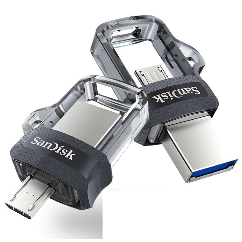 USB OTG 32GB SanDisk Dual Drive M3.0 - 1 cổng USB 1 cổng microUSB (Bạc) Nhất Tín Computer