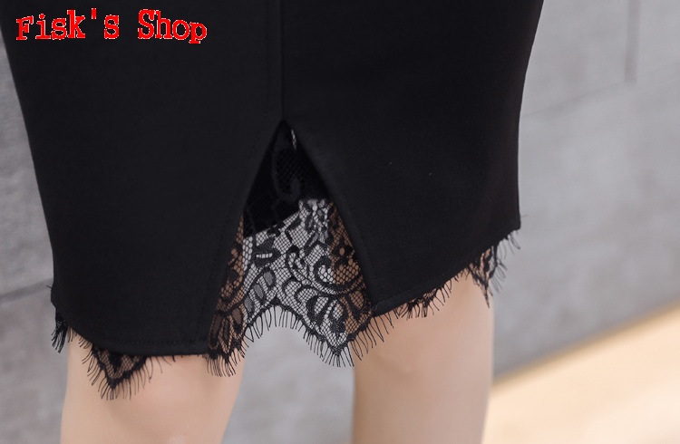 Chân váy công sở phối ren