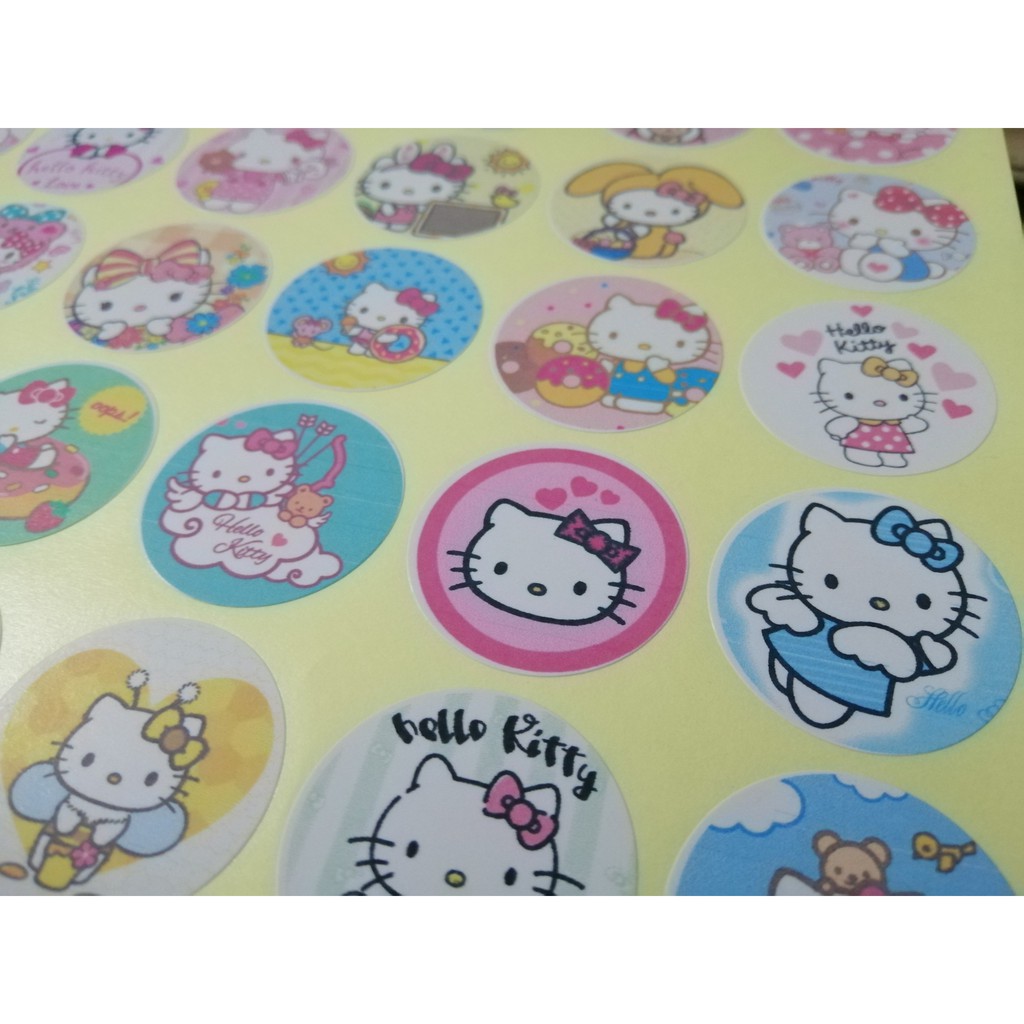 30 miếng dán stickers hình HELLO KITTY