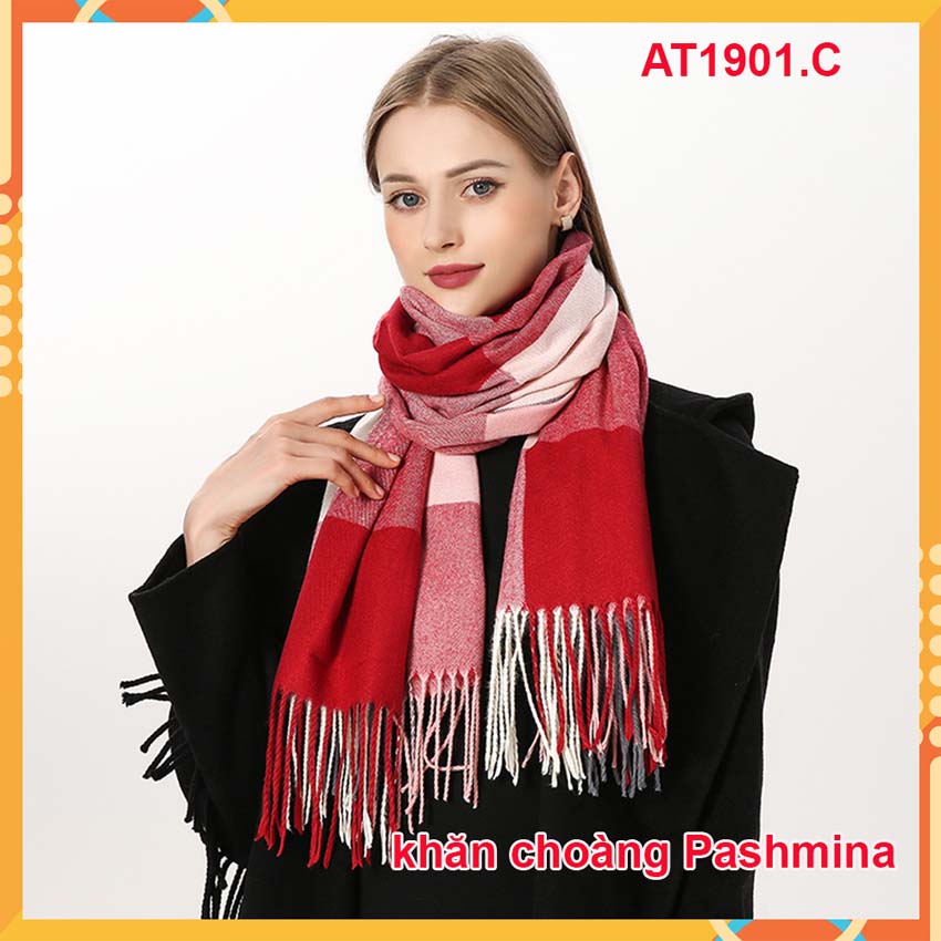 [HCM]Khăn choàng cổ nữ PASHMINA- Khăn choàng nữ cao cấp AT1901