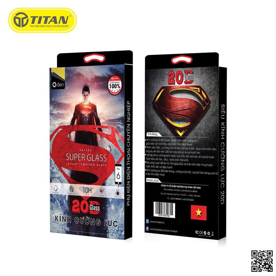 KÍNH CƯỜNG LỰC IPHONE FULL MÀN 20D ISEN KC20