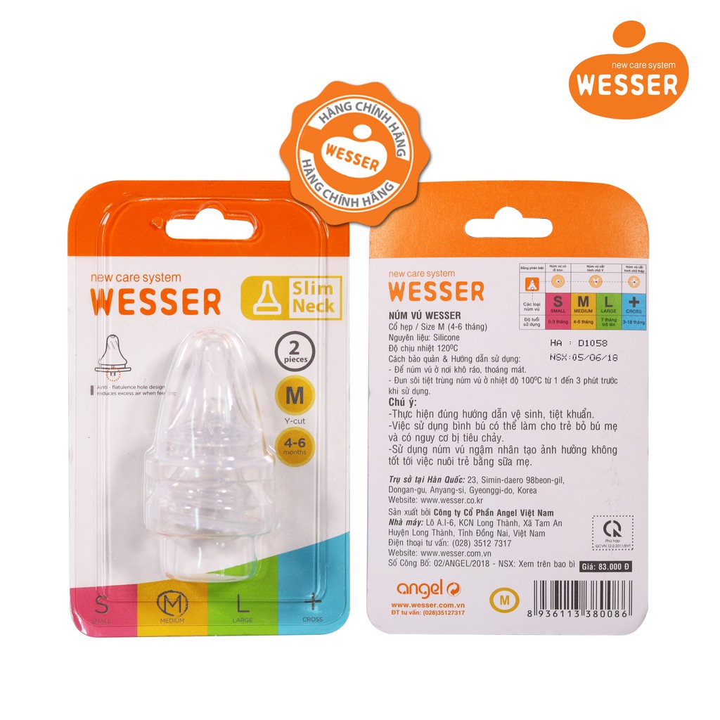 Núm vú Wesser Cổ hẹp size S