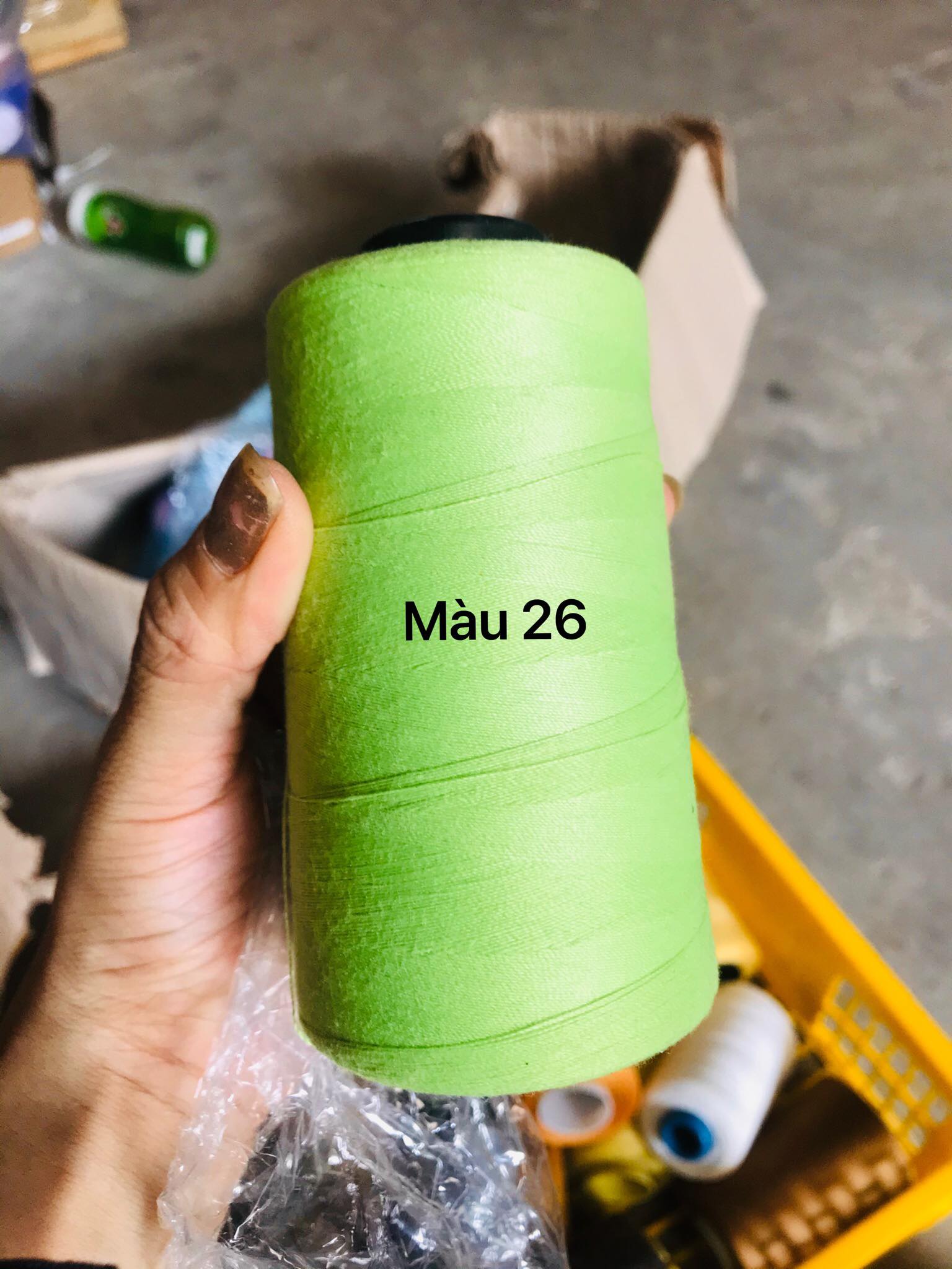 2 cuộn Chỉ sợi to may đồ jean