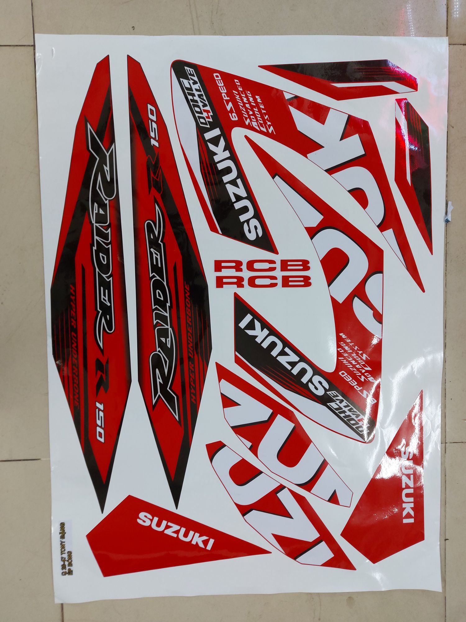 [HCM]Tem rời dán xe raider xăng cơ 2014 cao cấp