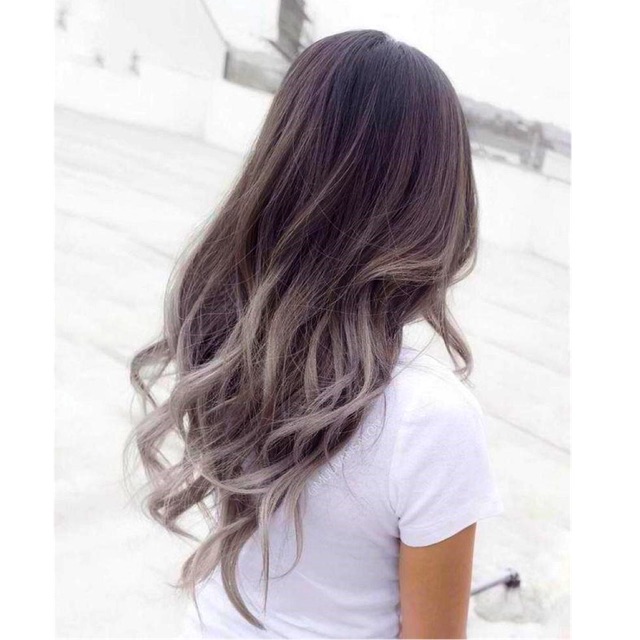 💋 Hình Thật💋 Tóc Nguyên Đầu Nhuộm Omber Nâu Khói Bạch Kim Mã 1023 Sang Chảnh