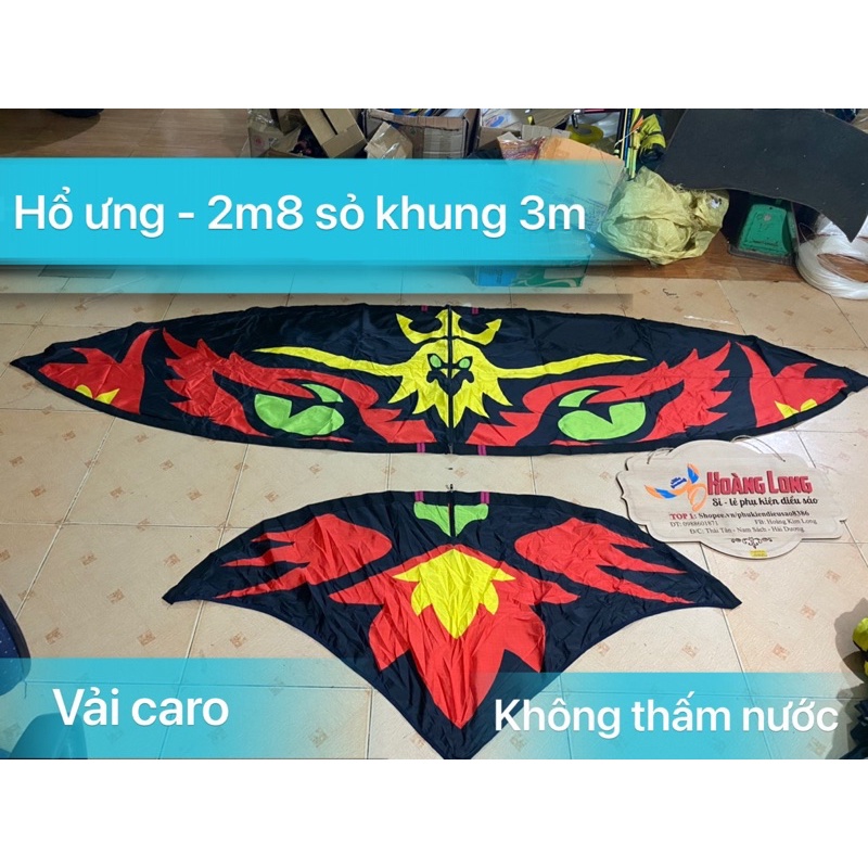 Áo diều lắp ghép Mẫu Hổ Ưng sỏ khung 2m5- 3m