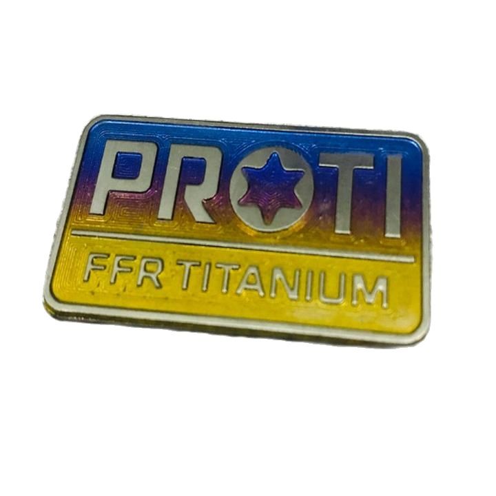 Tem trang trí logo Proti bằng Titan 100%