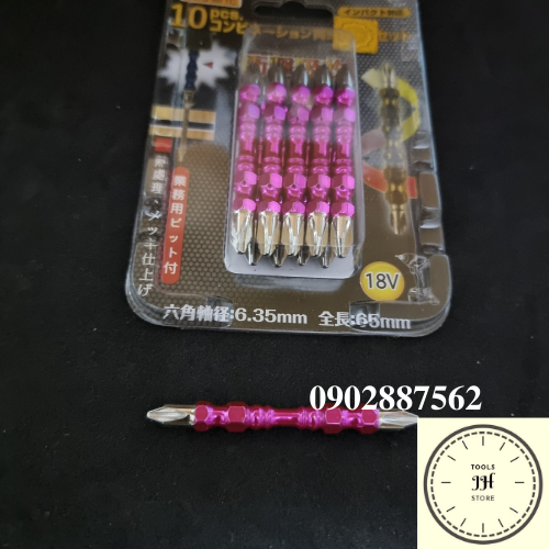 mũi bắt vít 2 đầu bake hàng nhật JAPAN (TAKASAMA) ph2x65mm