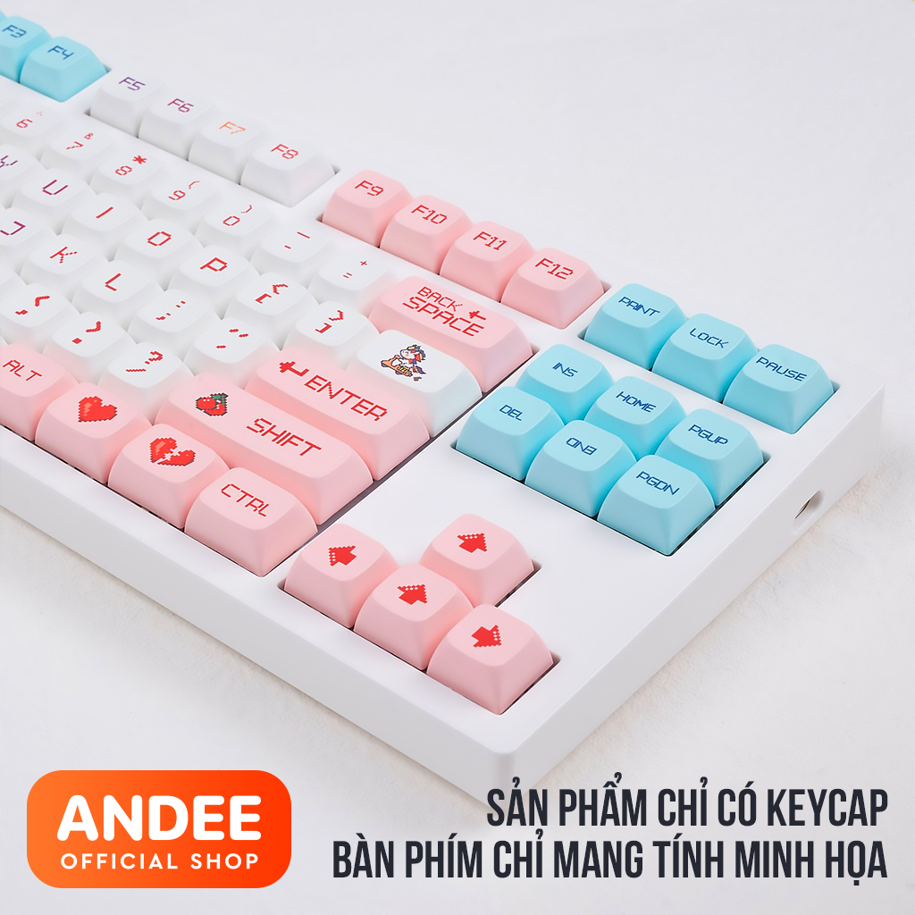 Keycap nút bàn phím XDA Marshmallow/Pixel Wars/Macaroon/Bubble nhiều màu dễ thương cho bàn phím cơ