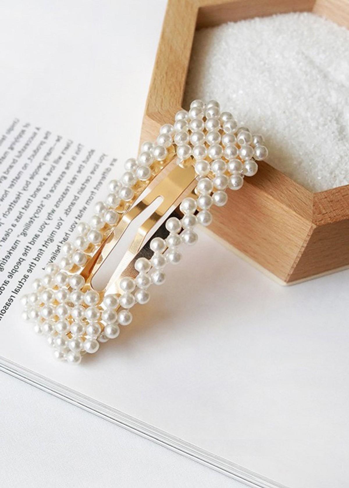 Set 3 kẹp tóc ngọc trai Hàn Quốc