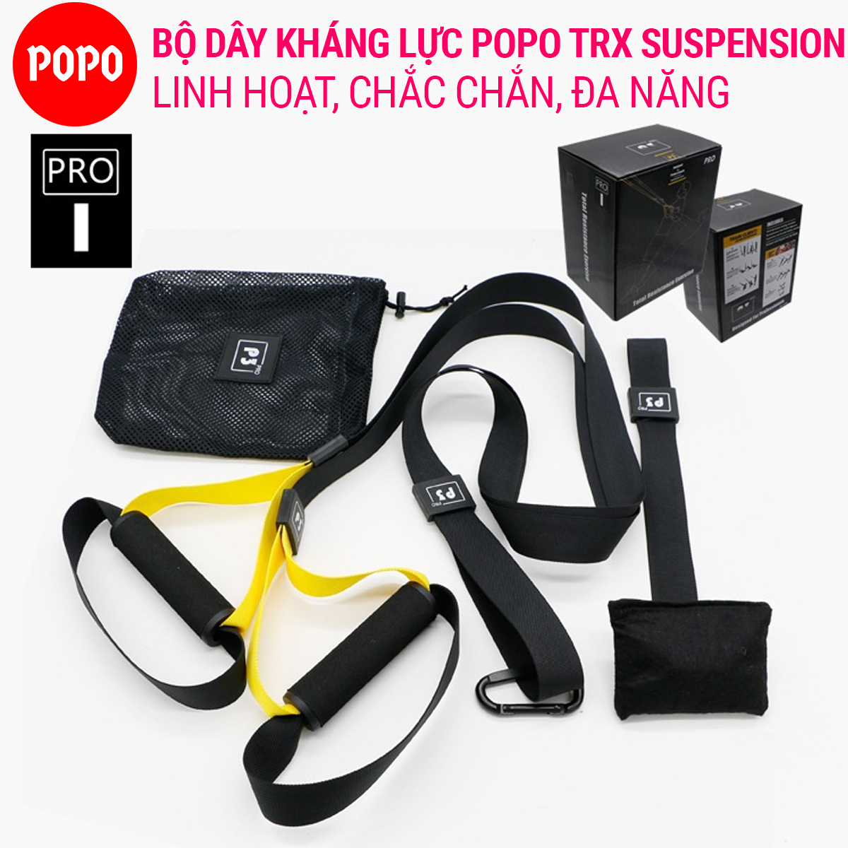 Bộ dây tập kháng lực đa năng GYM & YOGA - THE TRX PRO P1