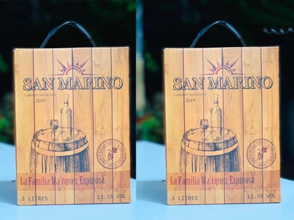 Vang bịch đỏ Chile San Marino 3 lít chính hãng - Nho không qua chưng cất