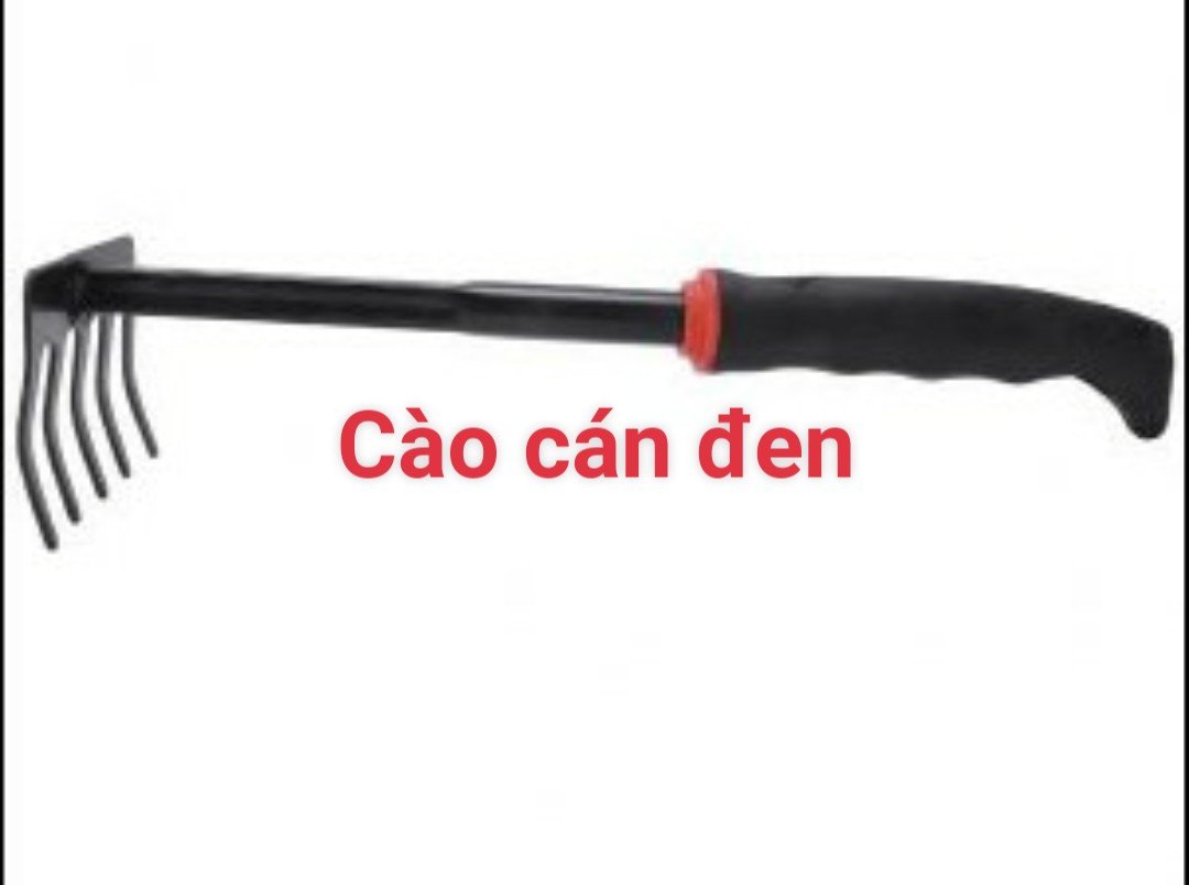 Dụng cụ làm vườn - cào cuốc 2 đầu bằng thép, cán nhựa, Cào Làm Đất - Cào Cán Màu Đen Tiện Lợi Thông Minh