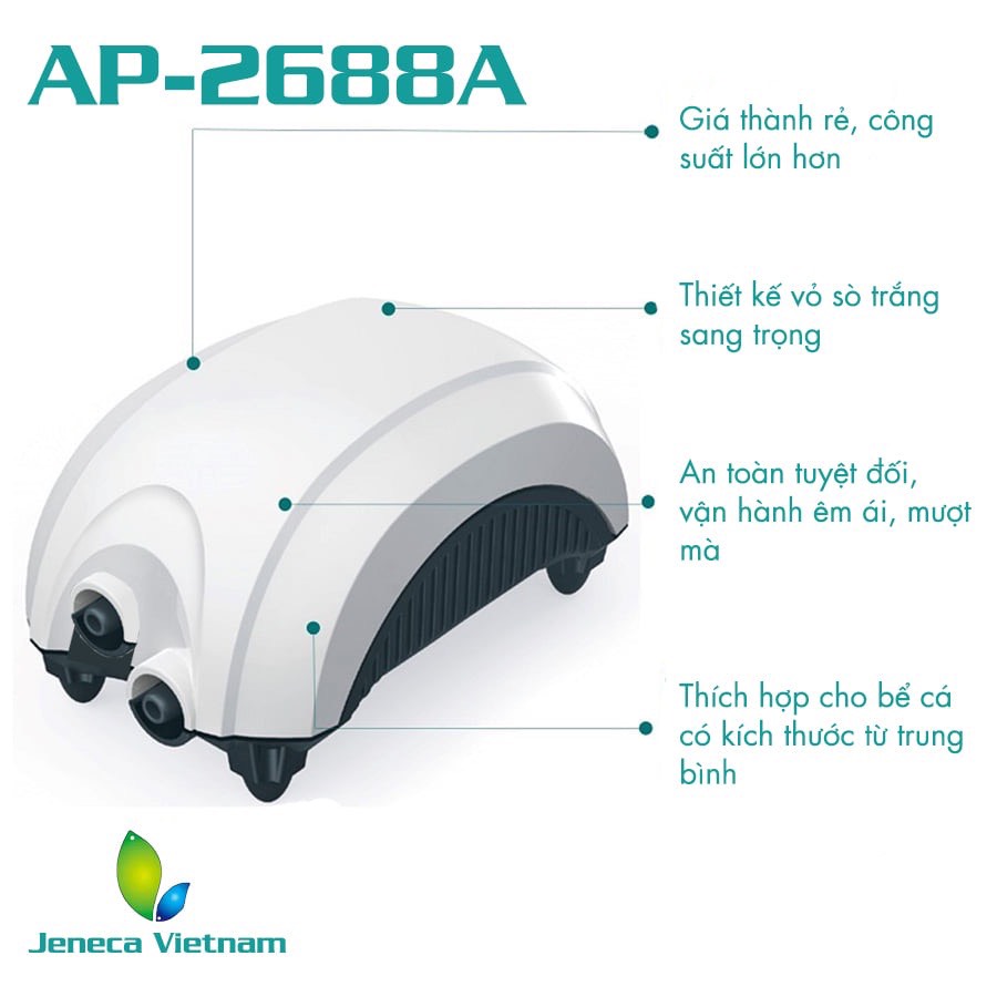 Máy sủi oxy Jeneca 1 vòi, sủi êm ái - AP1688