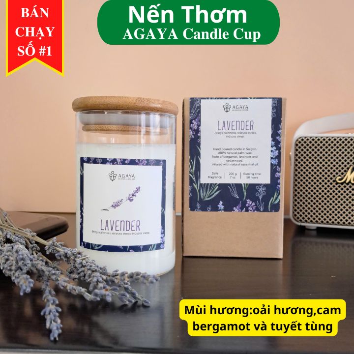 Nến Thơm cao cấp Candle Cup AGAYA - Mùi LAVENDER