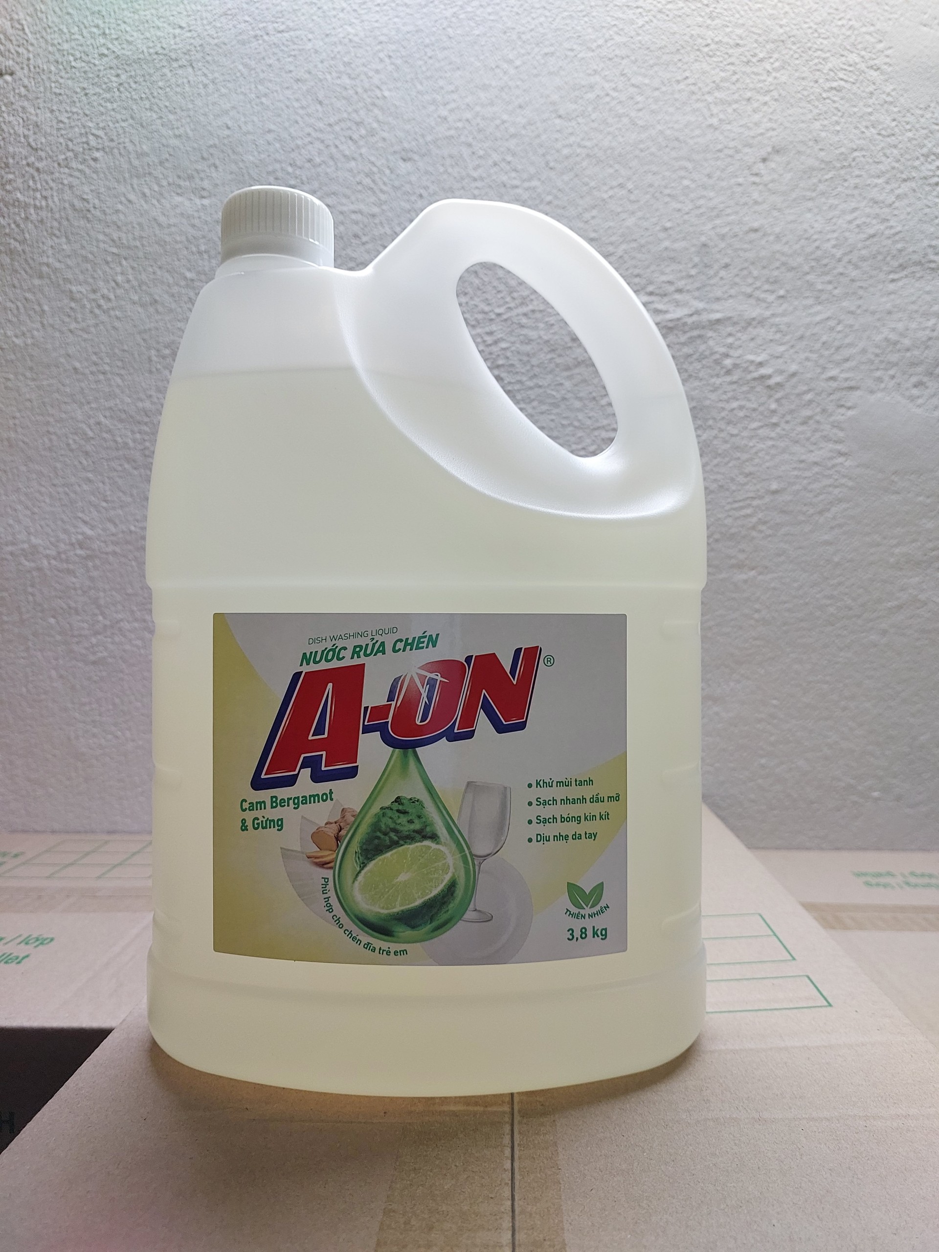 Nước rửa chén AON 3,8kg (Đậm đặc)