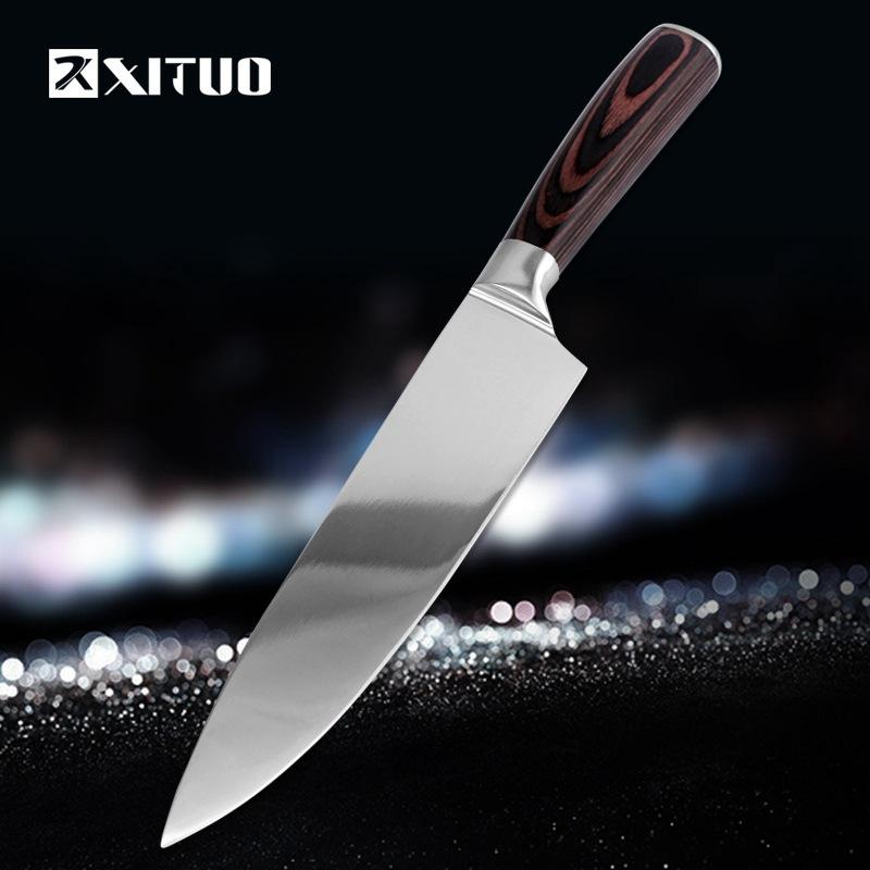 DAO - DAO BẾP- DAO NHẬT-  THÁI LÁT UTILITY THÉP DAMASCUS MÃ XDT1 HÀNG ĐỘC 66993