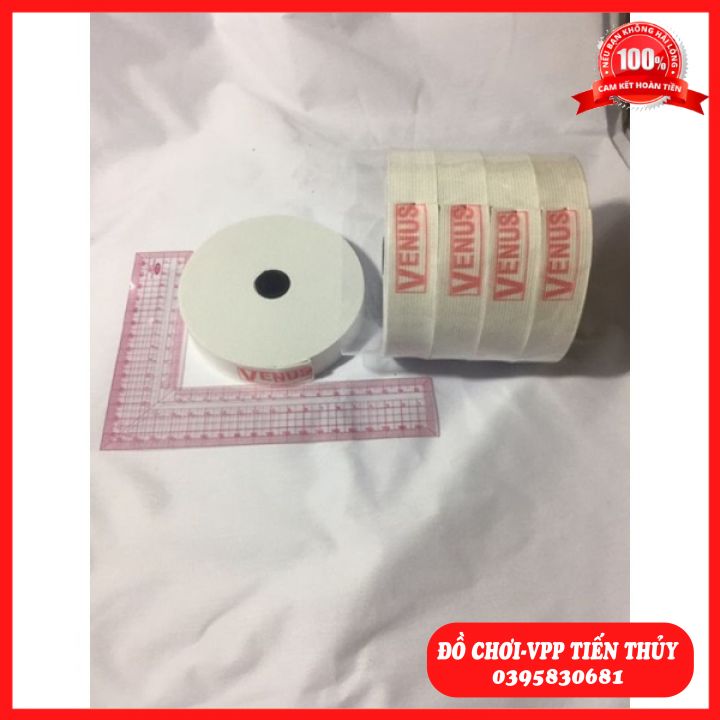 Chun cạp quần chính hãng venus trắng đen từ 1,5f - 5f - cuộn 10m