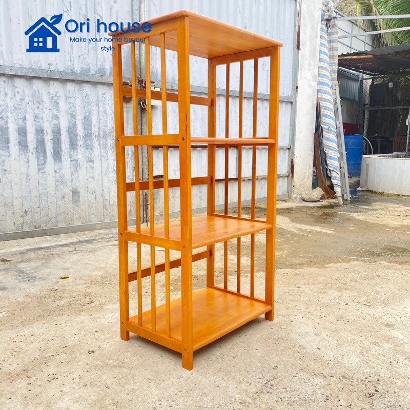 [HCM][Hàng Xuất Khẩu]Kệ gỗ để lò vi sóng 4 tầng